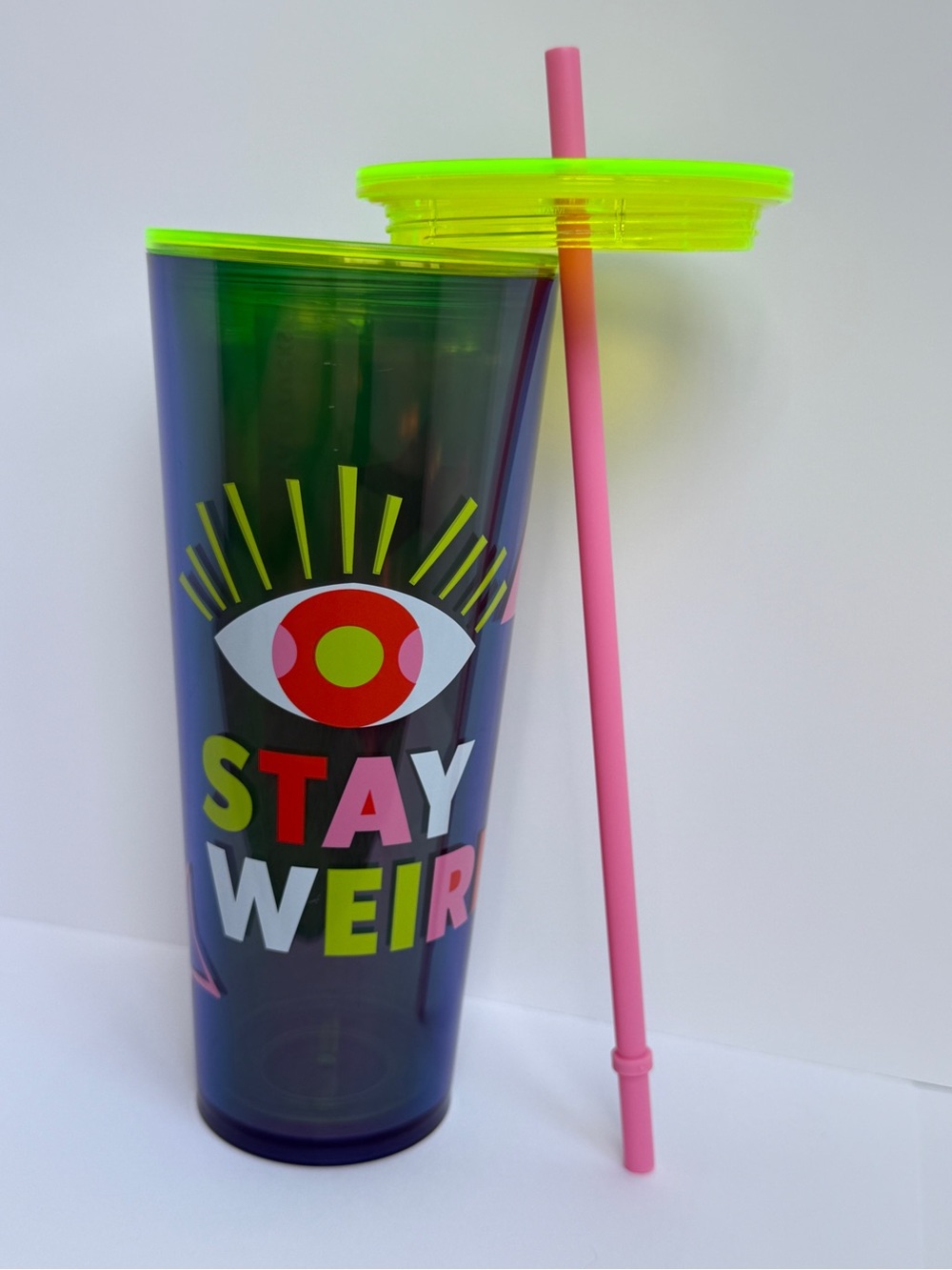 Starbucks Stay Weird Neon Tumbler Cup - Pink & Lime - Picture 8 of 9